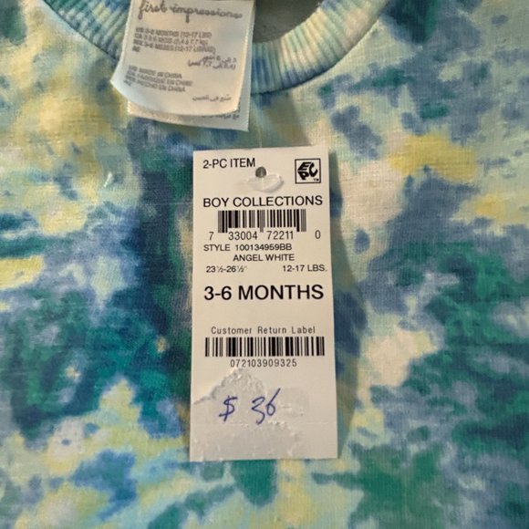 First Impressions Boys Collection Angel White 2-pc Set - Picture 4 of 4